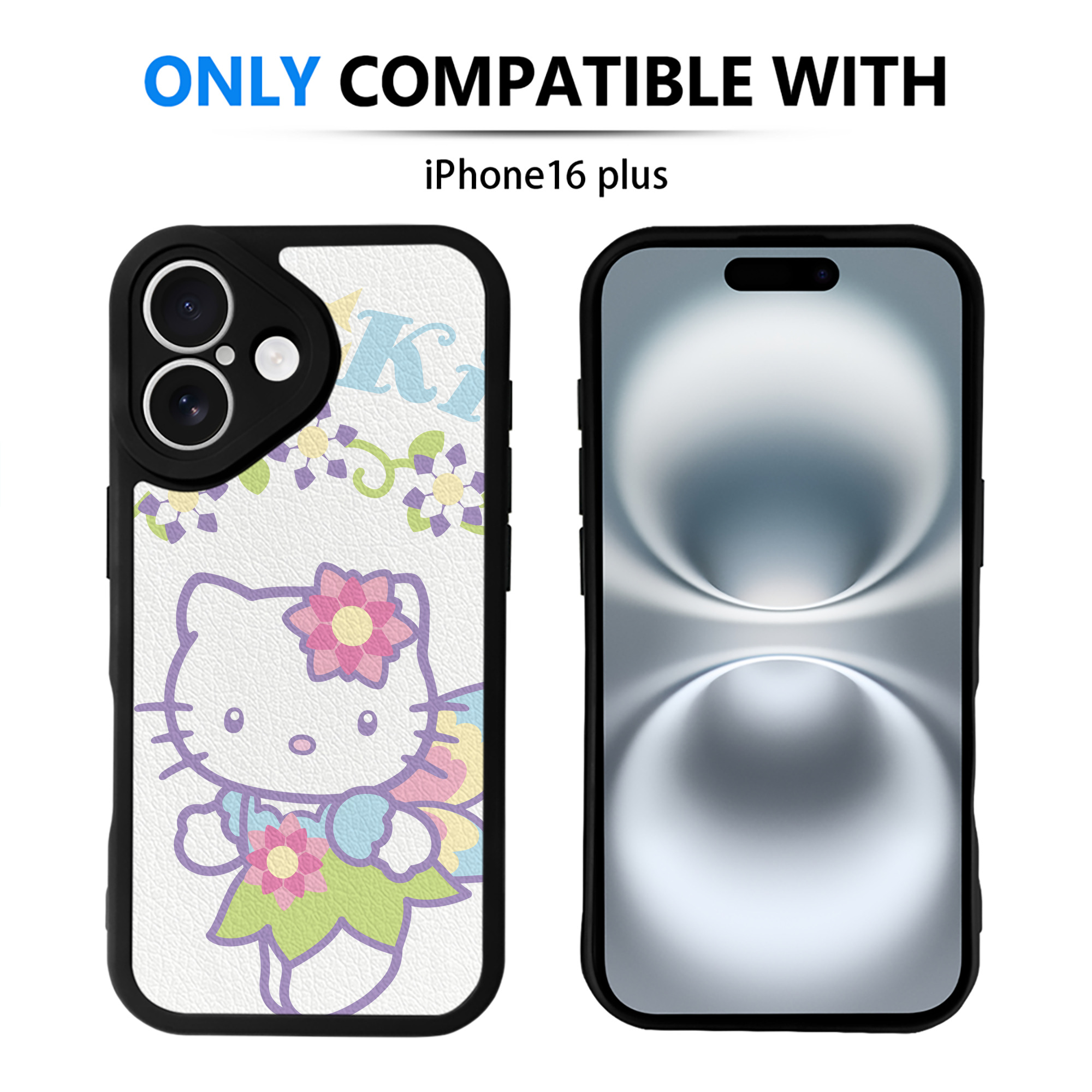 （画像用） Hello Kitty ハローキティ 【iPhone 16シリーズ対応】シリコンスマホケース（レザー調） 材質：シリコン